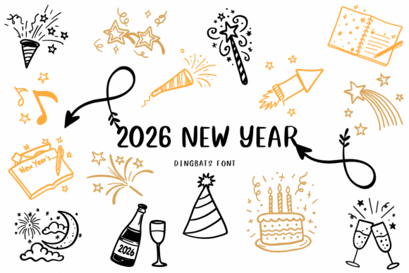 2026 New Year Font for Web Design