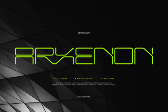 Arxenon: A Futuristic Font for Modern Design