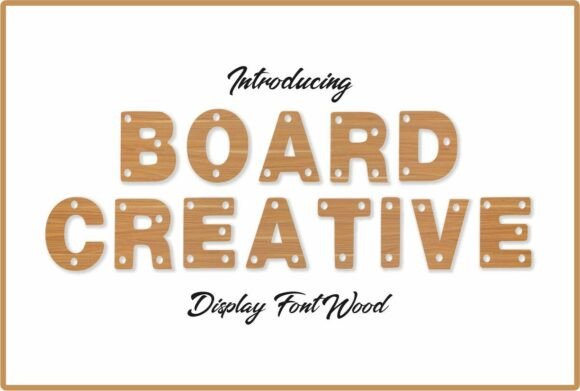 Boardcreative Regular: A Bold Font for Small Business