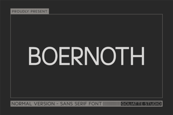 Boernoth: A Modern Sans Serif Typeface