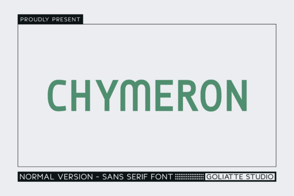 Chymeron: A Modern Sans Serif Typeface