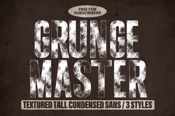 Grunge Master: A Bold Sans Serif for Creative Projects