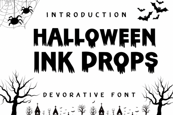 Halloween Ink Drops Font