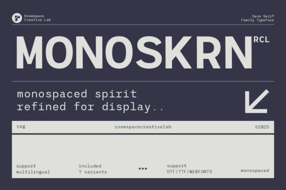 Monoskrn: A Modern Sans Serif for Clean Design