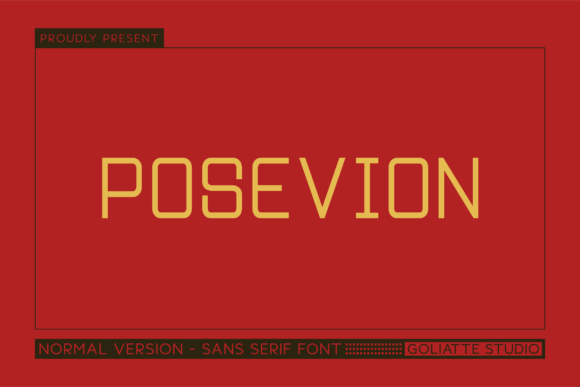 Posevion: A Modern Sans Serif Typeface