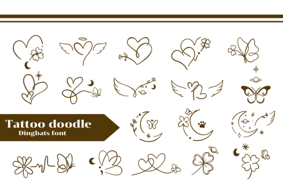 Tattoo Doodles Font for Business