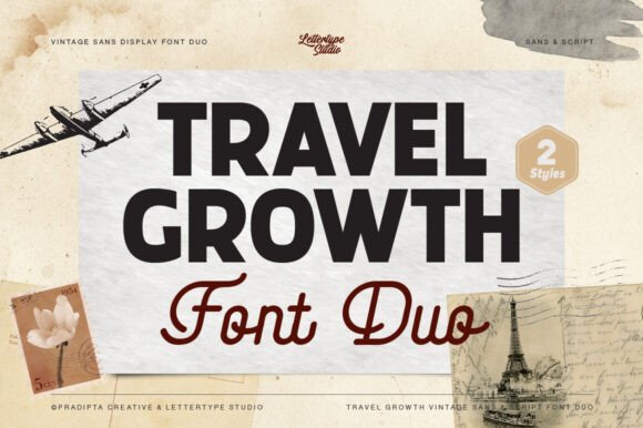 Travel Growth Font for Business Style
