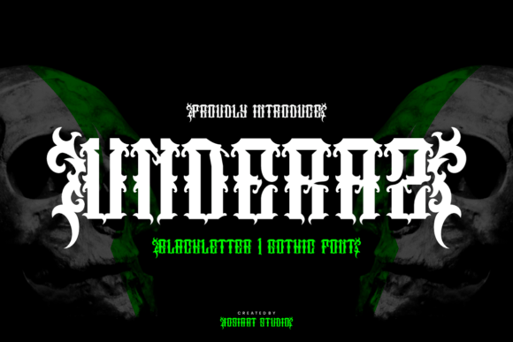Underaz: A Bold Blackletter Font