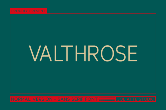 Valthrose – Modern Sans Serif Font